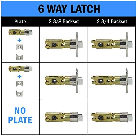 Nuk3y Modern Square Door Handle Set SATIN Nickel - Privacy Door Lock