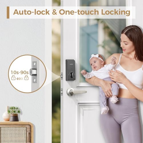 keyless entry door lock set with app control and 2 handle