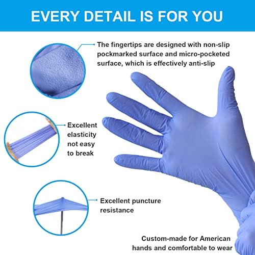 FIMTEX Ice Blue Nitrile Exam Gloves