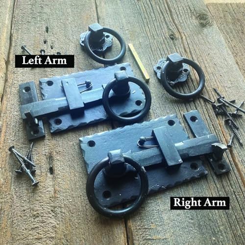 Heavy Duty Rustic Iron Latch for Country Homes
